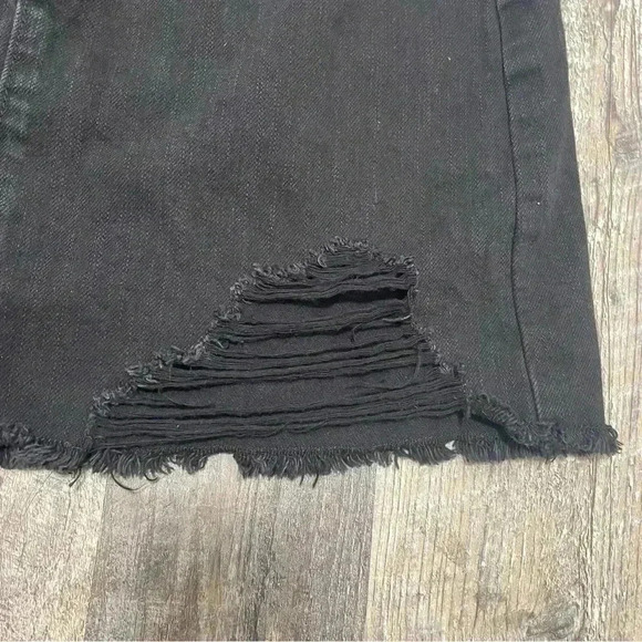 Women’s Hollister Jean distressed black skirt size 3 - Picture 4 of 7